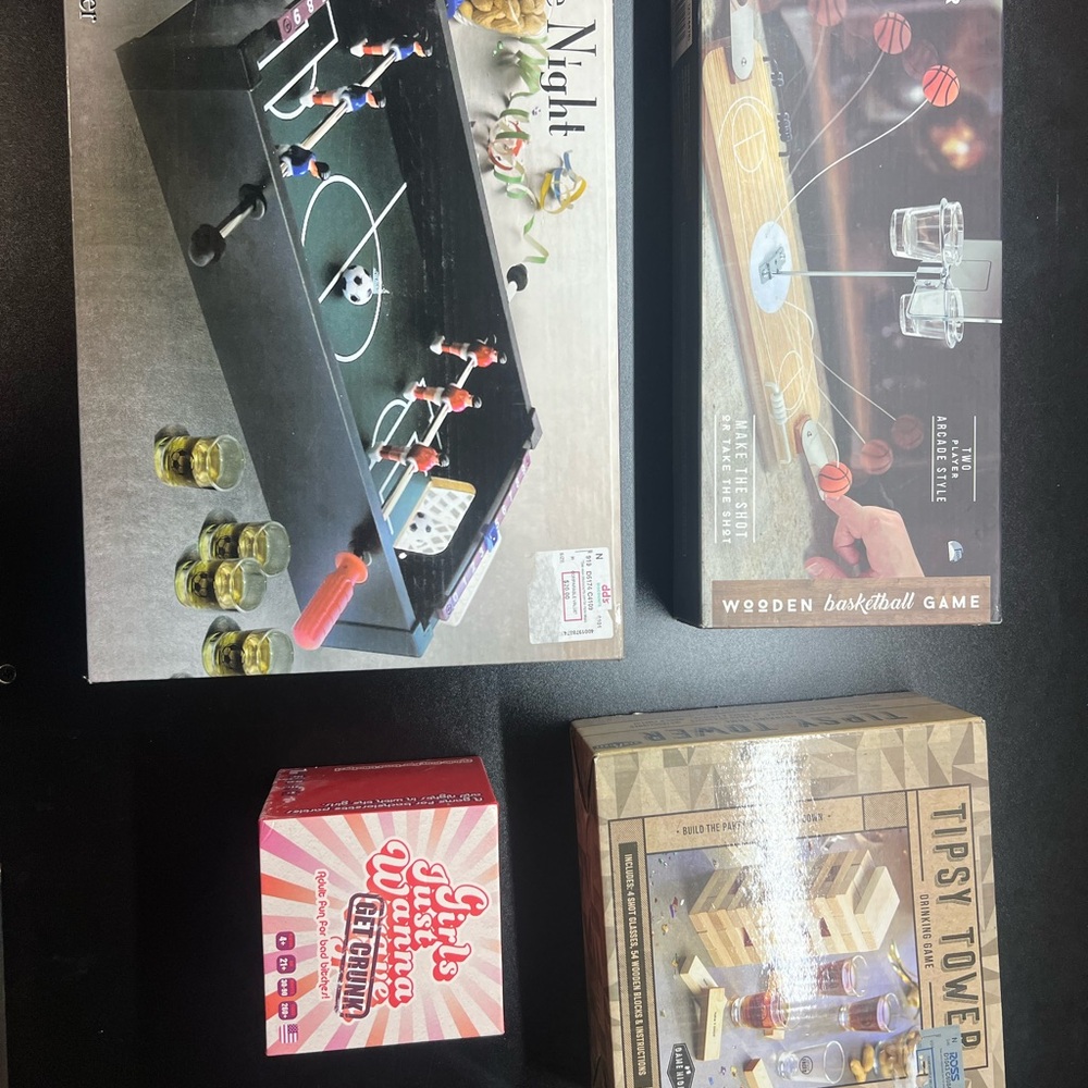 Board games for game nights. Drinking games.